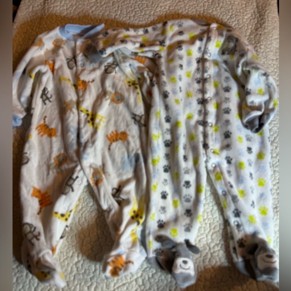 Caters Bab Boys warm winter footie pajamas